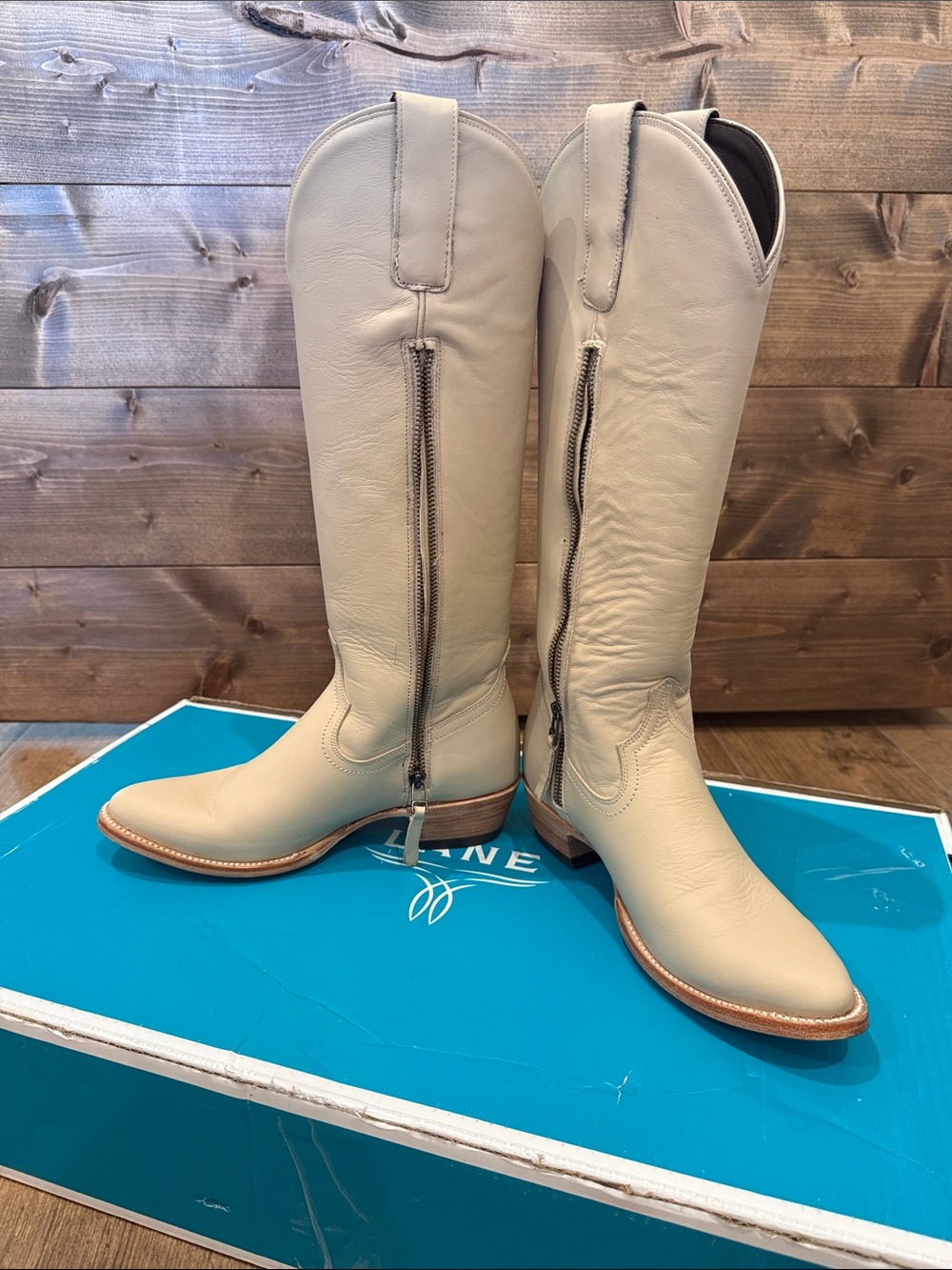 Lane Plain Jane Pale Ivory Boots